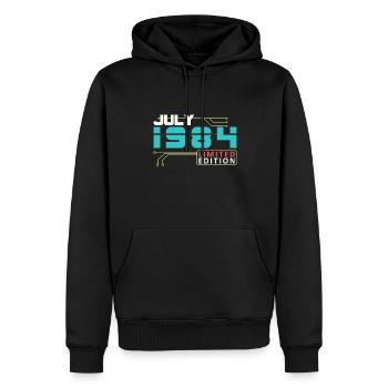 July 1984 - Birthday in July - Men’s Premium Organic Hoodie - black - Front - Nico (187cm)