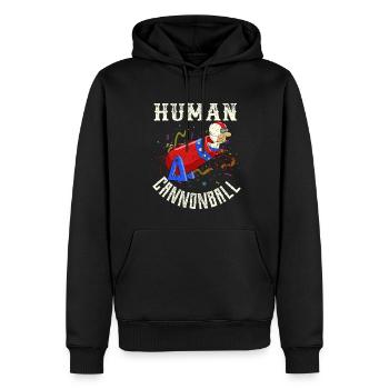 Zirkus - Männer Premium Bio Hoodie - Schwarz - Vorne - Nico (187cm)