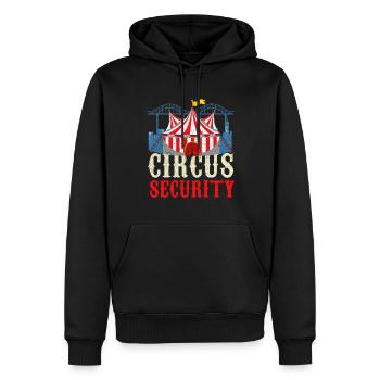 Cirque - Sweat à capuche Premium bio Homme - noir - Devant - Nico (187cm)