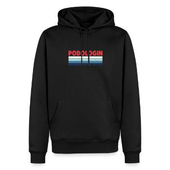 Retro Podologin Édition Limitée Podiatre Pieds - Sweat à capuche Premium bio Homme - noir - Devant - Nico (187cm)