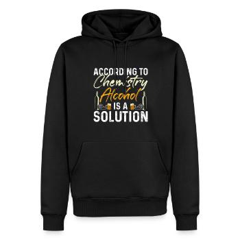 Chimie - Sweat à capuche Premium bio Homme - noir - Devant - Nico (187cm)