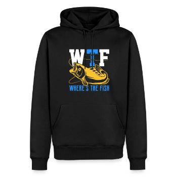 Pêche Pêcheur Pêche Pêcheur Poisson Pêche Cadeau de pêche - Sweat à capuche Premium bio Homme - noir - Devant - Nico (187cm)