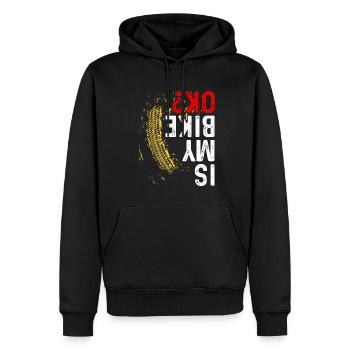 Dirt Bike - Männer Premium Bio Hoodie - Schwarz - Vorne - Nico (187cm)
