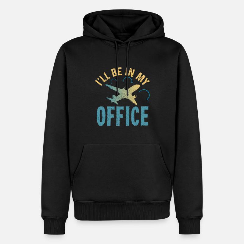 Pilot - Männer Premium Bio Hoodie - Schwarz