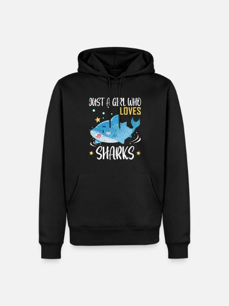 Shark - Männer Premium Bio Hoodie - Schwarz