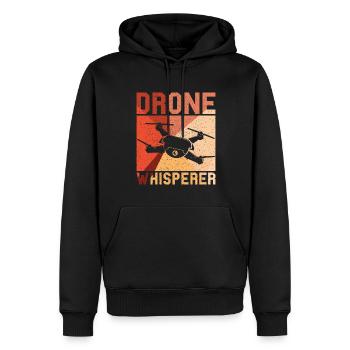 Drone - Männer Premium Bio Hoodie - Schwarz - Vorne - Nico (187cm)