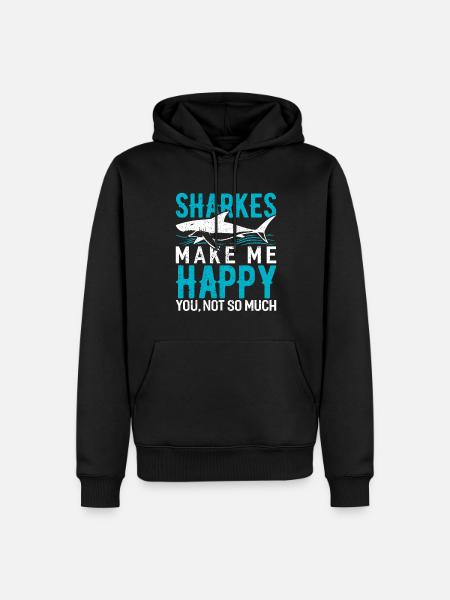 Shark - Männer Premium Bio Hoodie - Schwarz