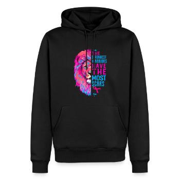 Krebs - Männer Premium Bio Hoodie - Schwarz - Vorne - Nico (187cm)