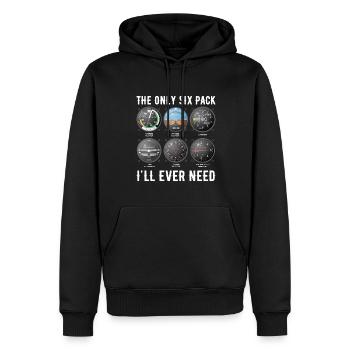 Pilote d’avion volant Cadeau d’aéroport - Sweat à capuche Premium bio Homme - noir - Devant - Nico (187cm)
