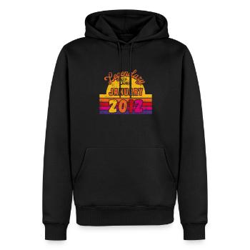 January 2012 - Birthday in January - Men’s Premium Organic Hoodie - black - Front - Nico (187cm)