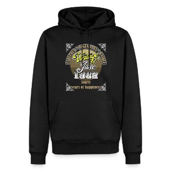 30. Geburtstag Juni 1992 Jahrgang 30 Jahre Legend - Männer Premium Bio Hoodie - Schwarz - Vorne - Nico (187cm)