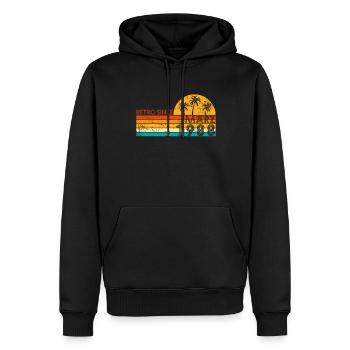 Rétro depuis mars 1988 - Anniversaire en mars - Sweat à capuche Premium bio Homme - noir - Devant - Nico (187cm)
