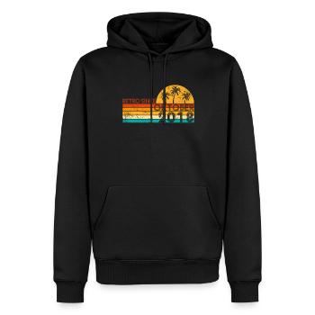 Retro since Oktober 2018 - Geburtstag im Oktober - Männer Premium Bio Hoodie - Schwarz - Vorne - Nico (187cm)