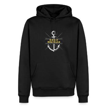 Mein Boot meine Regeln Skipper Matrose Kapitän - Männer Premium Bio Hoodie - Schwarz - Vorne - Nico (187cm)