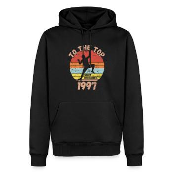 Geburtstag Klettern Bouldern seit Dezember 1997 - Männer Premium Bio Hoodie - Schwarz - Vorne - Nico (187cm)