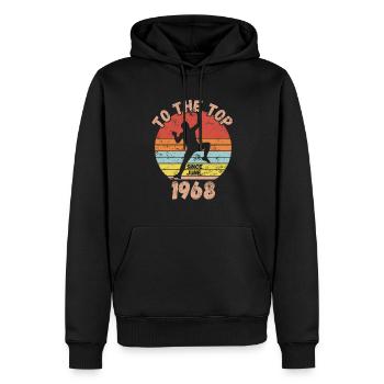 Geburtstag Klettern Bouldern seit Juni 1968 - Männer Premium Bio Hoodie - Schwarz - Vorne - Nico (187cm)