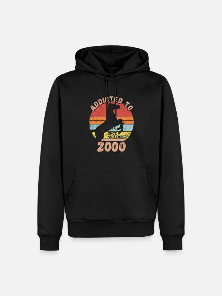 Anniversaire Équitation Septembre 2000 - Sweat à capuche Premium bio Homme - noir