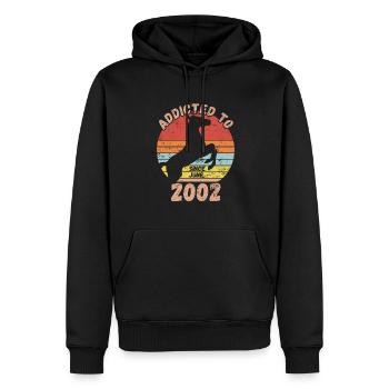 Geburtstag Pferde Reiten Juni 2002 - Männer Premium Bio Hoodie - Schwarz - Vorne - Nico (187cm)