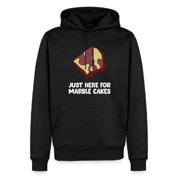 Marble Cake - Just here for the marble cakes - Men’s Premium Organic Hoodie - black - Front - Nico (187cm)