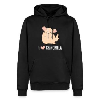 Chinchilla - I love Chinchilla - Männer Premium Bio Hoodie - Schwarz - Vorne - Nico (187cm)