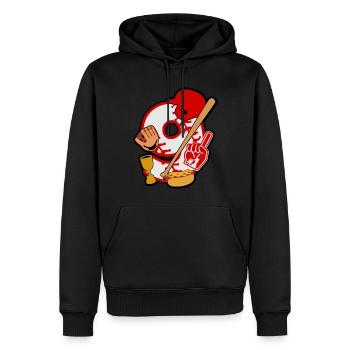 Baseball 9. Geburtstagsparty Nummer 9 - 9 Jahre - Männer Premium Bio Hoodie - Schwarz - Vorne - Nico (187cm)