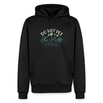 Do Not Pet The Fluffy Cows Kuh Bison Büffel - Männer Premium Bio Hoodie - Schwarz - Vorne - Nico (187cm)