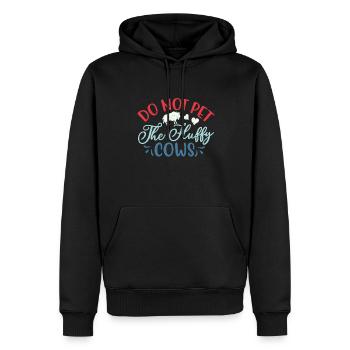 Do Not Pet The Fluffy Cows Kuh Bison Büffel - Männer Premium Bio Hoodie - Schwarz - Vorne - Nico (187cm)