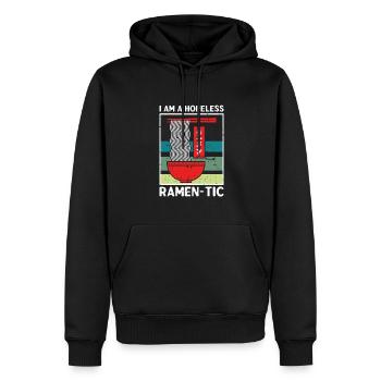 Nouilles Ramen Ramentic sans espoir Nouilles japonaises - Sweat à capuche Premium bio Homme - noir - Devant - Nico (187cm)