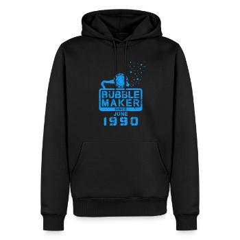 Plongeur Birthday Bubblemaker depuis juin 1990 - Sweat à capuche Premium bio Homme - noir - Devant - Nico (187cm)
