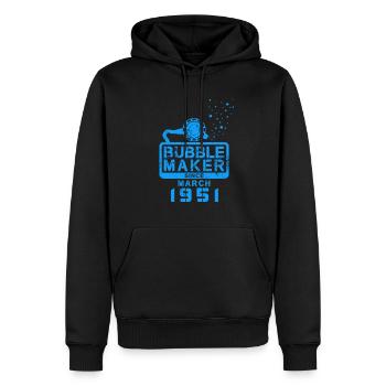 Plongeur Birthday Bubblemaker depuis mars 1951 - Sweat à capuche Premium bio Homme - noir - Devant - Nico (187cm)