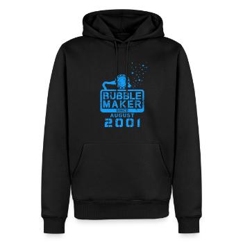 Plongeur Birthday Bubblemaker depuis août 2001 - Sweat à capuche Premium bio Homme - noir - Devant - Nico (187cm)