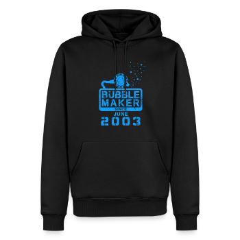 Plongeur Birthday Bubblemaker depuis juin 2003 - Sweat à capuche Premium bio Homme - noir - Devant - Nico (187cm)