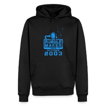 Plongeur Birthday Bubblemaker depuis octobre 2003 - Sweat à capuche Premium bio Homme - noir - Devant - Nico (187cm)