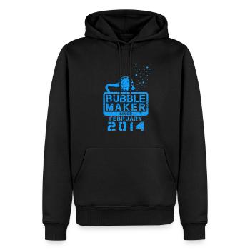 Taucher Geburtstag Bubblemaker seit Februar 2014 - Männer Premium Bio Hoodie - Schwarz - Vorne - Nico (187cm)
