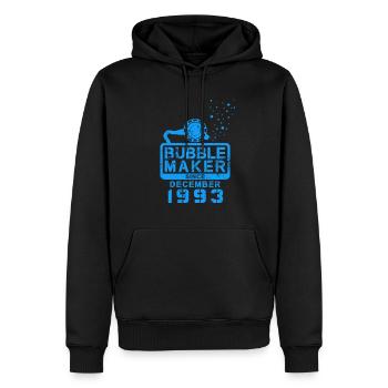 Taucher Geburtstag Bubblemaker seit Dezember 1993 - Männer Premium Bio Hoodie - Schwarz - Vorne - Nico (187cm)