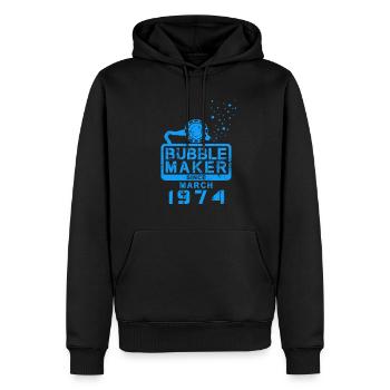Diver Birthday Bubblemaker since March 1974 - Men’s Premium Organic Hoodie - black - Front - Nico (187cm)