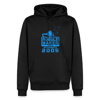 Taucher Geburtstag Bubblemaker seit November 2005 - Männer Premium Bio Hoodie - Schwarz - Vorne - Nico (187cm)