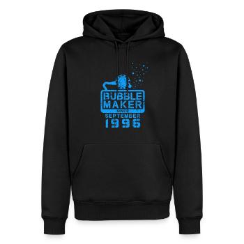 Taucher Geburtstag Bubblemaker seit September 1996 - Männer Premium Bio Hoodie - Schwarz - Vorne - Nico (187cm)