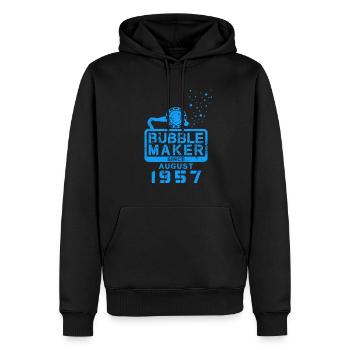 Plongeur Birthday Bubblemaker depuis août 1957 - Sweat à capuche Premium bio Homme - noir - Devant - Nico (187cm)