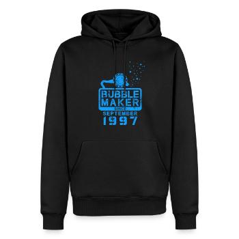 Taucher Geburtstag Bubblemaker seit September 1997 - Männer Premium Bio Hoodie - Schwarz - Vorne - Nico (187cm)