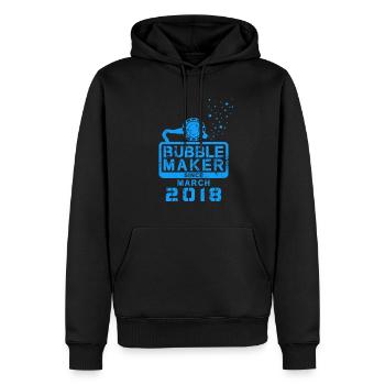 Taucher Geburtstag Bubblemaker seit März 2018 - Männer Premium Bio Hoodie - Schwarz - Vorne - Nico (187cm)