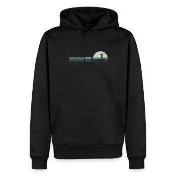 Retro Stand Up Paddler Stand-Up Paddle Sports nautiques - Sweat à capuche Premium bio Homme - noir - Devant - Nico (187cm)
