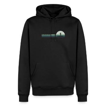 Retro Stand Up Paddler Stand-Up Paddle Sports nautiques - Sweat à capuche Premium bio Homme - noir - Devant - Nico (187cm)