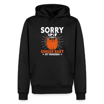 Sorry this beard is forgiven Bearded Man - Men’s Premium Organic Hoodie - black - Front - Nico (187cm)