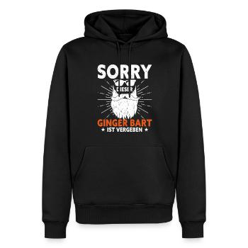 Sorry this beard is forgiven Bearded Man - Men’s Premium Organic Hoodie - black - Front - Nico (187cm)