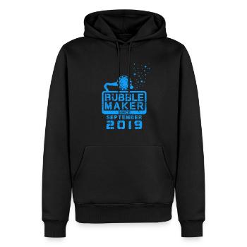 Diver Birthday Bubblemaker since September 2019 - Men’s Premium Organic Hoodie - black - Front - Nico (187cm)