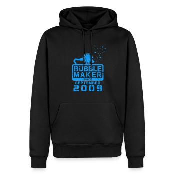 Diver Birthday Bubblemaker since September 2009 - Men’s Premium Organic Hoodie - black - Front - Nico (187cm)