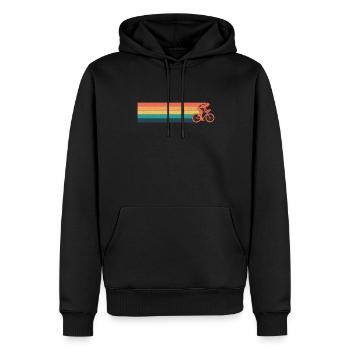 Retro Cyclist Cyclist Bike Bike eMTB - Men’s Premium Organic Hoodie - black - Front - Nico (187cm)