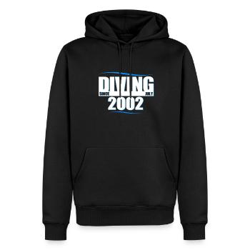 Taucher Geburtstag - Diving since July 2002 - Männer Premium Bio Hoodie - Schwarz - Vorne - Nico (187cm)