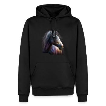 Pferdekopf Bunt füt Reiter - Männer Premium Bio Hoodie - Schwarz - Vorne - Nico (187cm)
